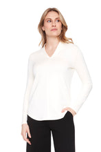 Charger l&#39;image dans la galerie, HAUT CHANDAIL MODAL MANCHE LONGUE UP! 30475 IVORY
