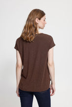Charger l'image dans la galerie, HAUT T-SHIRT COL ROND LUREX ICHI IHREBEL SS6 20109945 CHICORY COFFEE 101419
