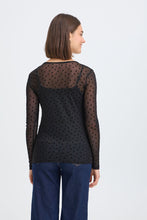 Charger l'image dans la galerie, HAUT M/L MESH AVEC MOTIF COEUR VELOURS FRANSA FRDETA TEE 1 20610740 900016756
