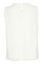 Charger l'image dans la galerie, HAUT CAMISOLE COL ROND DENTELLE CREAM CRKIT LACE TOP 10613240 110602
