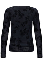 Charger l'image dans la galerie, HAUT M/L MESH AVEC MOTIF FLEURS VELOURS B.YOUNG BYRIMESHA LS TOP 20819993

