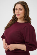 Charger l'image dans la galerie, TRICOT COL ROND MANCHE 3/4 BOUFFANTE TAILLE PLUS KAFFE CURVE KCLONI 3/4 10582202 191528
