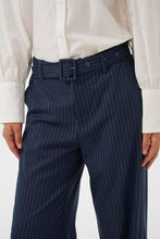 Charger l'image dans la galerie, PANTALON TROUSER JAMBE LARGE RAYURES VERTICALES CREAM CRLORELIE PANT 10614552
