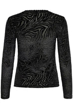 Charger l&#39;image dans la galerie, HAUT M/L MESH AVEC MOTIF ANIMAL VELOURS B.YOUNG BYSHIRLEY TOP 3 20818323
