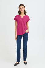 Charger l'image dans la galerie, HAUT BLOUSE DEVANT POLYESTER CHIFFON DOS JERSEY FRANSA FRZAWOV 2 20603737 182336
