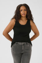 Charger l'image dans la galerie, HAUT CAMISOLE RIBS AVEC DENTELLE TAILLE PLUS KAFFE CURVE KACOMIA 10583458-100121
