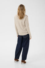 Charger l'image dans la galerie, TRICOT MANCHE LONGUE COL V MOTIF LOSANGE CREAM CRHOPE KNIT PULLOVER 10615298
