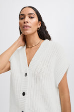 Charger l&#39;image dans la galerie, TRICOT PONCHO SANS MANCHE COL V BOUTONS B.YOUNG BYOTINKA 20815276 114300
