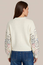 Charger l'image dans la galerie, TRICOT MANCHE LONGUE COL ROND BRODERIE MULTI C&amp;S 26NVC01
