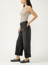 Charger l&#39;image dans la galerie, BE EASY WIDE LEG CROP SILVER JEAN L28934ADB551
