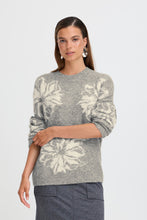 Charger l&#39;image dans la galerie, TRICOT MANCHE LONGUE COL MONTANT FLEURS BYOMEA FLOWER 20817100 200539
