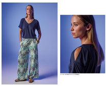 Charger l'image dans la galerie, PANTALON JAMBE LARGE IMPRIMÉ VISCOSE ETYMOLOGIE ETYPAMA2
