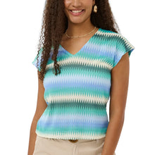 Charger l'image dans la galerie, HAUT BLOUSE COL V MOTIF ZIG ZAG CRDELFINA BLOUSE 10614990
