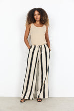 Charger l'image dans la galerie, PANTALON PALAZZO JAMBE LARGE RAYURES VERTICALES SOYA CONCEPT SC-FINJA 2 27600
