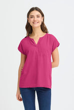 Charger l'image dans la galerie, HAUT BLOUSE DEVANT POLYESTER CHIFFON DOS JERSEY FRANSA FRZAWOV 2 20603737 182336
