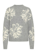 Charger l&#39;image dans la galerie, TRICOT MANCHE LONGUE COL MONTANT FLEURS BYOMEA FLOWER 20817100 200539
