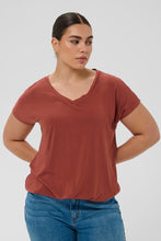 Charger l'image dans la galerie, HAUT COL V ÉLASTIQUE AU BAS TAILLE PLUS KAFFE CURVE KCJENA V-NECK 10582099 191334
