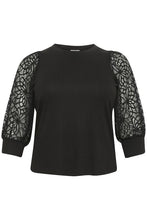 Charger l'image dans la galerie, HAUT COL ROND MANCHE DENTELLE TAILLE PLUS KAFFE CURVE KCBELLA LACE 10581899 100121
