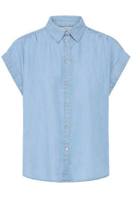 Charger l'image dans la galerie, BLOUSE CHEMISIER TENCEL COULEUR DENIM MANCHE COURTE B.YOUNG BYKOSMO SHIRT 3 20818796
