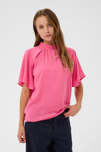 Charger l'image dans la galerie, HAUT BLOUSE MANCHE COURTE COL MONTANT SAINT TROPEZ AILEENSZ FLARED 30514797 182120
