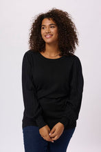 Charger l'image dans la galerie, TRICOT COL ROND MANCHE LONGUE BOUFFANTE TAILLE PLUS KAFFE CURVE KCLONI 10581811 100121
