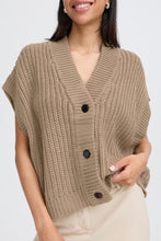 Charger l&#39;image dans la galerie, TRICOT PONCHO SANS MANCHE COL V BOUTONS B.YOUNG BYOTINKA 20815276 181112
