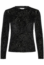 Charger l&#39;image dans la galerie, HAUT M/L MESH AVEC MOTIF ANIMAL VELOURS B.YOUNG BYSHIRLEY TOP 3 20818323
