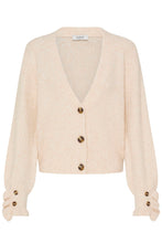Charger l'image dans la galerie, TRICOT CARDIGAN M/L COL V BOUTONS BYOUNG BYOMEA FRILL CARDIGAN 20818435 1309051
