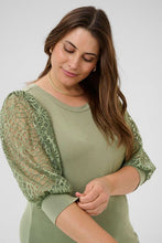 Charger l'image dans la galerie, HAUT COL ROND MANCHE DENTELLE TAILLE PLUS KAFFE CURVE KCBELLA LACE 10581899 109059
