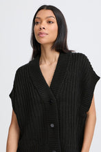 Charger l&#39;image dans la galerie, TRICOT PONCHO SANS MANCHE COL V BOUTONS B.YOUNG BYOTINKA 20815276 200451
