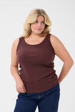 Charger l&#39;image dans la galerie, HAUT CAMISOLE RIBS TAILLE PLUS KAFFE CURVE KACARINA 10581396-191619
