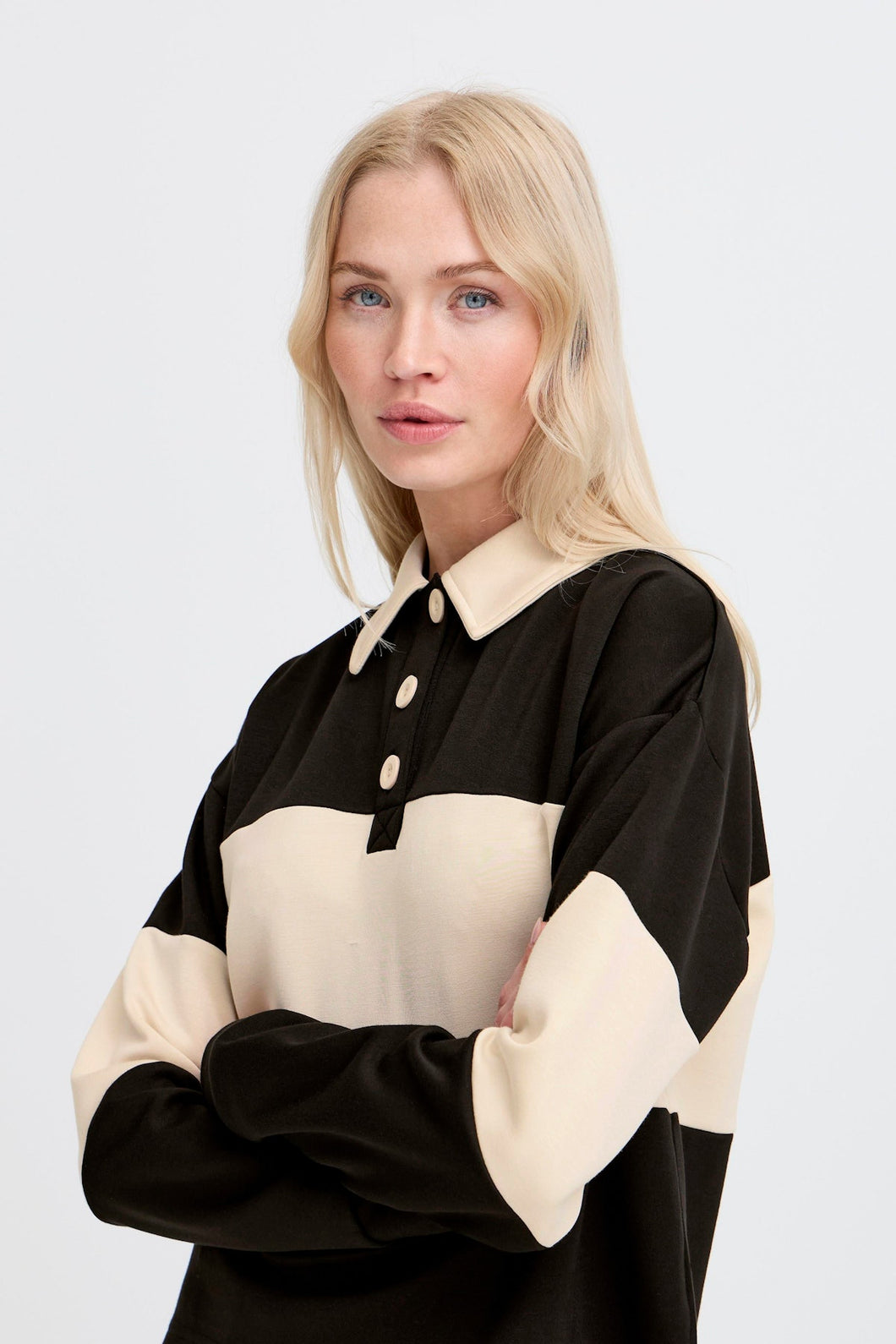 HAUT COL POLO RAYURES MANCHE LONGUE B.YOUNG BYPUSTI CONTRAST POLO 20818054