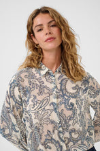 Charger l'image dans la galerie, BLOUSE COL CHEMISIER M/L FERMETURE BOUTONS IMPRIMÉ PAISLEY CREAM CRBEA
