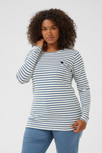 Charger l'image dans la galerie, HAUT RAYURES COL ROND MANCHE LONGUE TAILLE PLUS KAFFE CURVE KCLIA 10580179 108413
