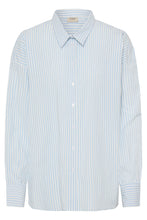 Charger l'image dans la galerie, BLOUSE OVERSIZE RAYURES VERTICALES COL CHEMISIER M/L FERMETURE BOUTONNIERE FRANSA FRZASHIRT SH 11 20617471
