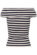 Charger l'image dans la galerie, HAUT CAMISOLE RAYURES RIBS KAFFE KACELESTE RIB TOP 10511610

