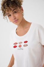 Charger l'image dans la galerie, HAUT T-SHIRT PRINT LEVRES CREAM CRLUMILLA 10614661 108783
