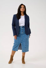 Charger l'image dans la galerie, VESTON KNIT TAILLE PLUS MANCHE LONGUE KAFFE CURVE KCJENNA BLAZER 10582130-194020
