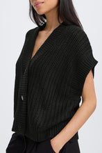 Charger l&#39;image dans la galerie, TRICOT PONCHO SANS MANCHE COL V BOUTONS B.YOUNG BYOTINKA 20815276 200451
