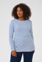 Charger l'image dans la galerie, HAUT RAYURES COL ROND MANCHE LONGUE TAILLE PLUS KAFFE CURVE KCLIA 10580179 108019
