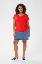 Charger l'image dans la galerie, HAUT COL V ÉLASTIQUE AU BAS TAILLE PLUS KAFFE CURVE KCJENA V-NECK 10582099 171664
