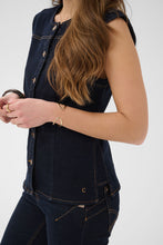 Charger l'image dans la galerie, VESTE SANS MANCHE JEANS CREAM CRDAMY DENIM WAISTCOAT 10615211
