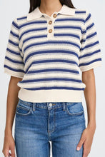 Charger l'image dans la galerie, TRICOT POLO RAYURES MANCHE COURTE B.YOUNG BYMIKALA POLO 20818398
