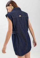 Charger l&#39;image dans la galerie, ROBE DENIM SANS MANCHE BOUTONNÉE LEZ A LEZ 0832E
