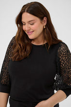 Charger l'image dans la galerie, HAUT COL ROND MANCHE DENTELLE TAILLE PLUS KAFFE CURVE KCBELLA LACE 10581899 100121
