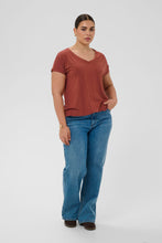 Charger l'image dans la galerie, HAUT COL V ÉLASTIQUE AU BAS TAILLE PLUS KAFFE CURVE KCJENA V-NECK 10582099 191334
