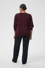 Charger l'image dans la galerie, TRICOT COL ROND MANCHE 3/4 BOUFFANTE TAILLE PLUS KAFFE CURVE KCLONI 3/4 10582202 191619
