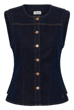 Charger l'image dans la galerie, VESTE SANS MANCHE JEANS CREAM CRDAMY DENIM WAISTCOAT 10615211
