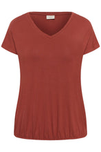 Charger l'image dans la galerie, HAUT COL V ÉLASTIQUE AU BAS TAILLE PLUS KAFFE CURVE KCJENA V-NECK 10582099 191334
