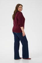 Charger l'image dans la galerie, TRICOT COL ROND MANCHE 3/4 BOUFFANTE TAILLE PLUS KAFFE CURVE KCLONI 3/4 10582202 191528
